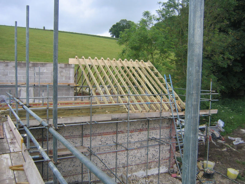Exterior loft conversion under construction. Loft conversion by TP Carpentry, Bournemouth