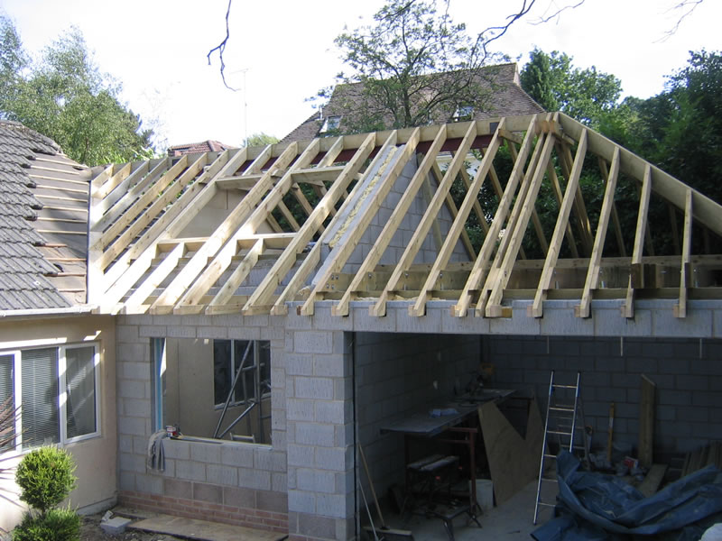 Home extension Bournemouth under construction by TP Carpentry