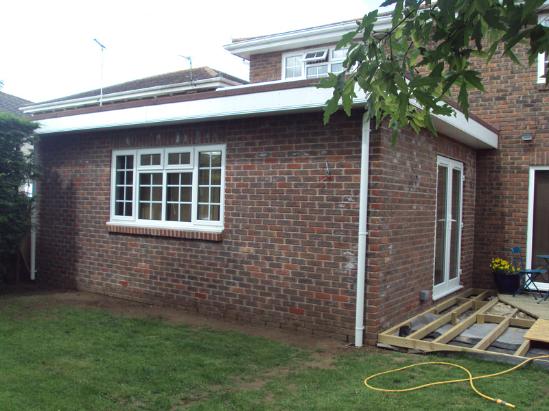 Home extension roofing under construction by Bournemouth home extension company, TP Carpentry