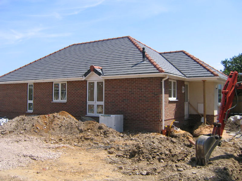 New build homes. New build home under construction in Bournemouth by TP Carpentry
