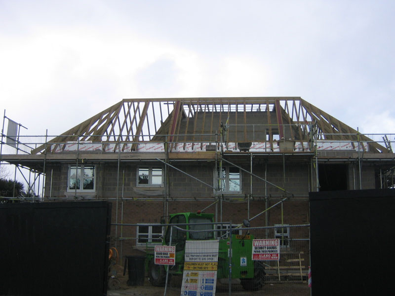 New build home underconstruction by Bournemouth new build specialists, TP Carpentry