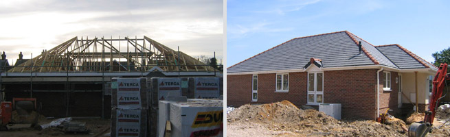 New build homes. New build home under construction in Bournemouth by TP Carpentry